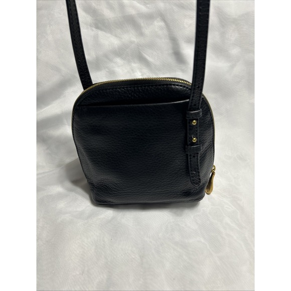 HOBO Genuine Leather Black Crossbody Shoulder Bag Excellent Condition EUC - Picture 2 of 8